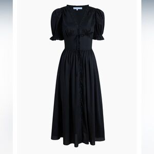 The Sabrina Dress in Black Poplin